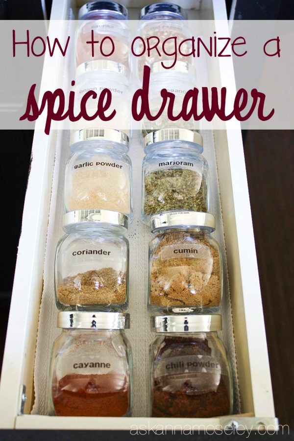 How to organize a spice drawer - Ask Anna