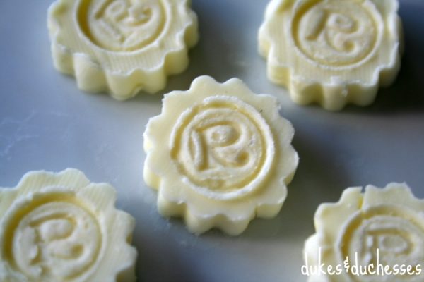 Monogrammed butter pats