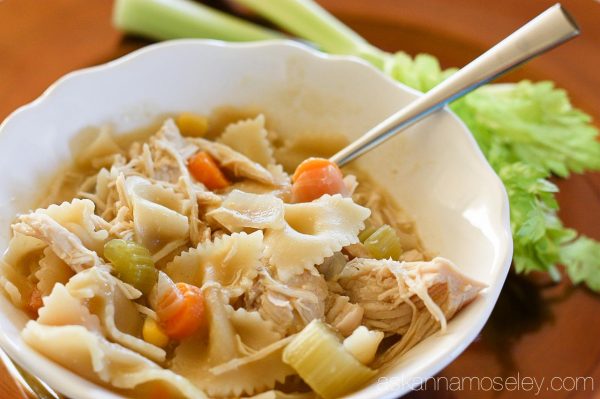 The BEST crockpot chicken noodle soup - Ask Anna