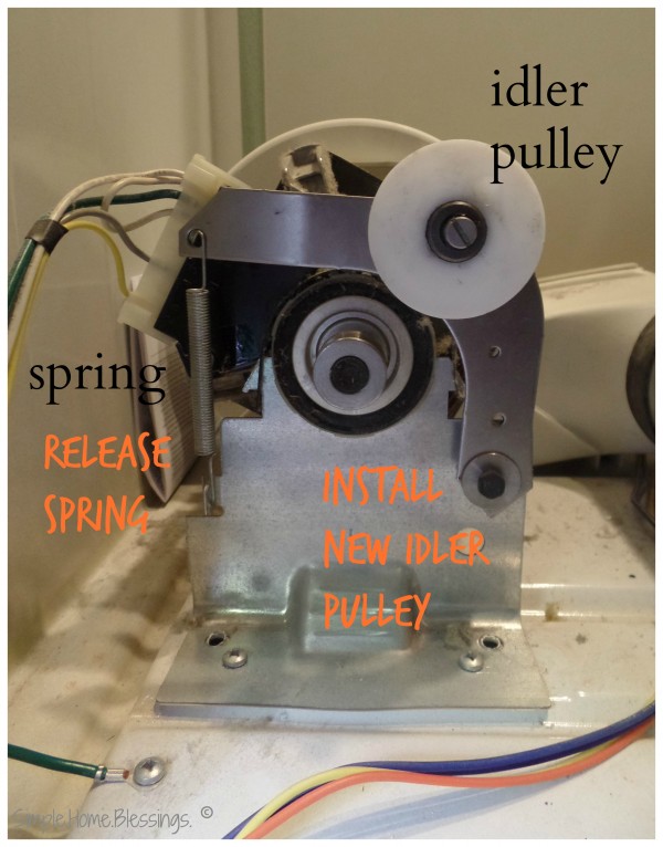 dryer tune-up, replace idler pulley