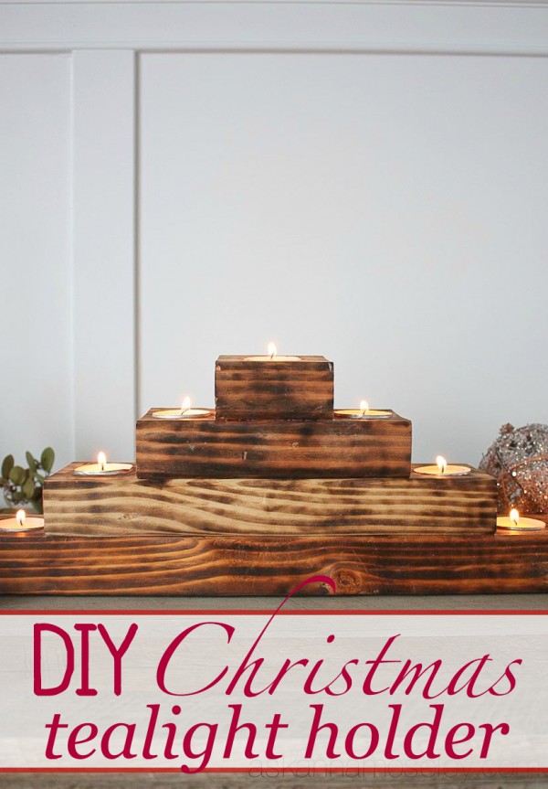 DIY rustic Christmas tree tealight holder {tutorial} - Ask Anna