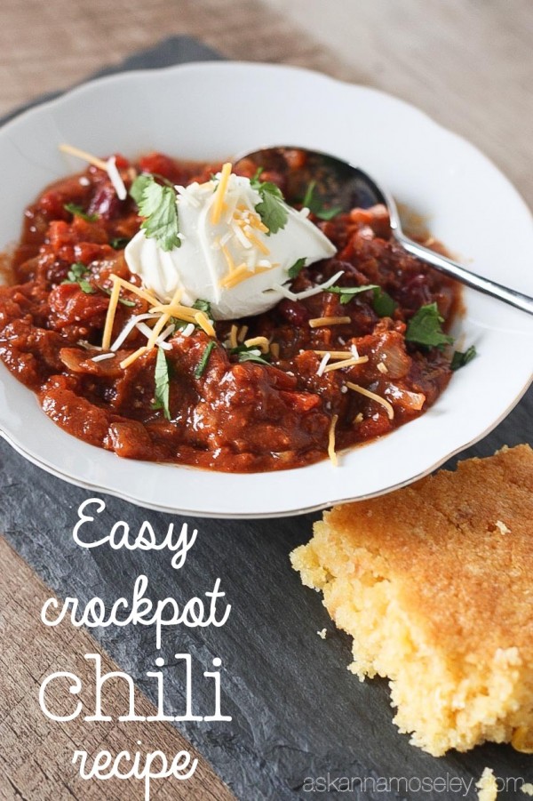 Easy crockpot chili recipe - Ask Anna