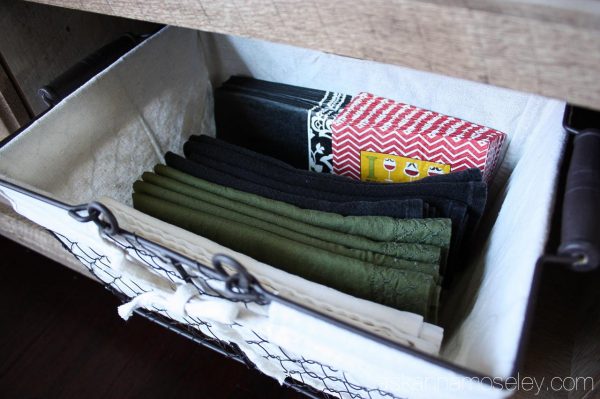 Cloth napkin storage - Ask Anna