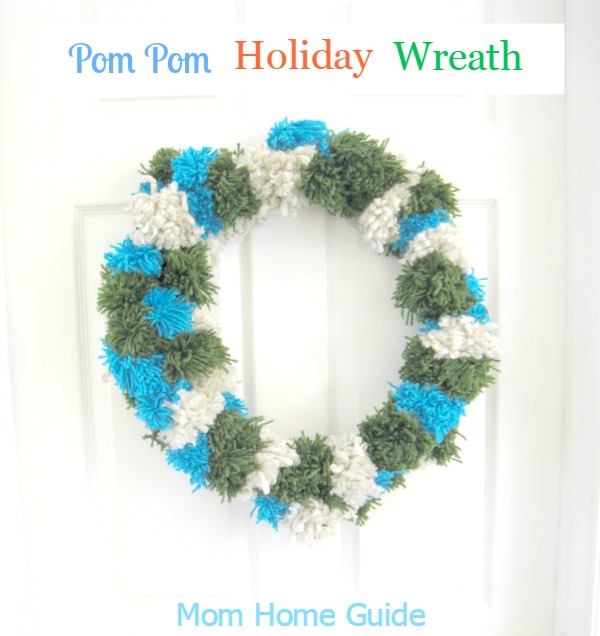 DIY pom pom wreath