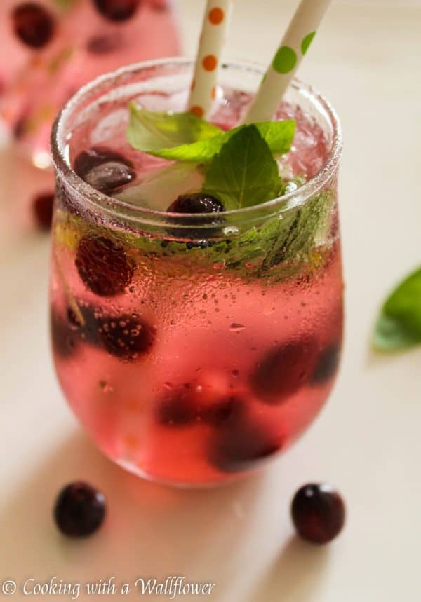 Cranberry mint lime sparkling water recipe