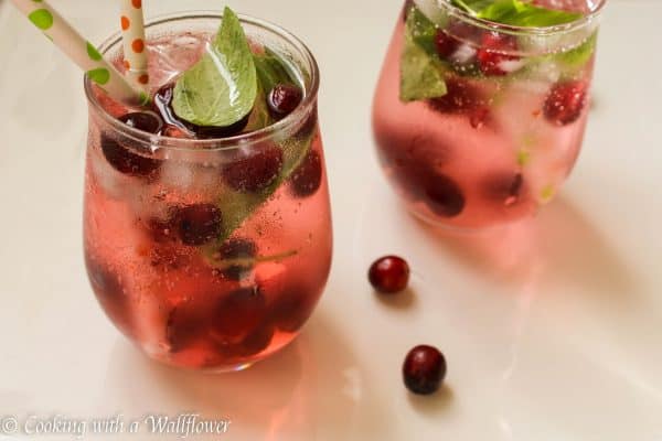 Cranberry mint lime sparkling water recipe