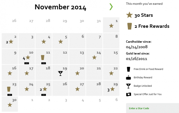 starbucks rewards statement using tips from Leah @Simple.Home.Blessings.