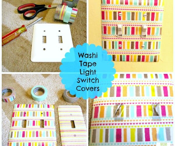 DIY Washi tape light switch covers