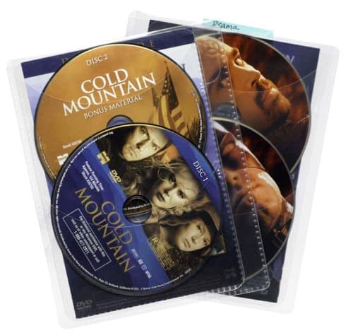 DVD storage sleeves