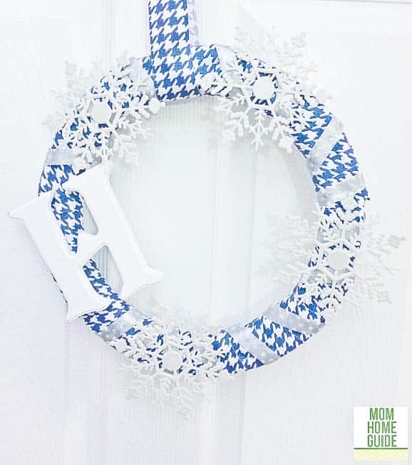 Frozen-inspired monogramed wreath