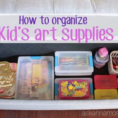 How to Organize Kids Art Supplies