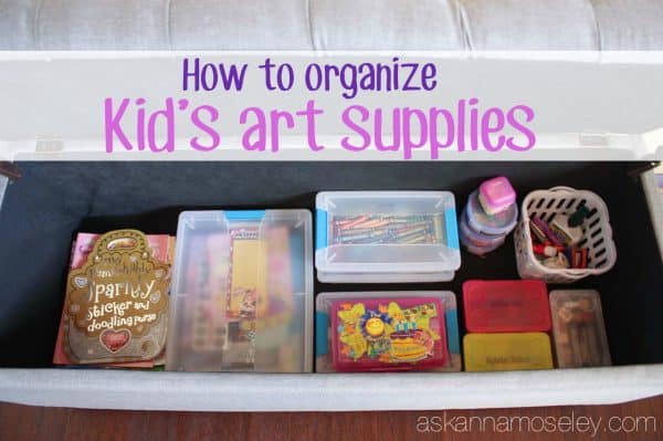 How to organize kid's art supplies - Ask Anna