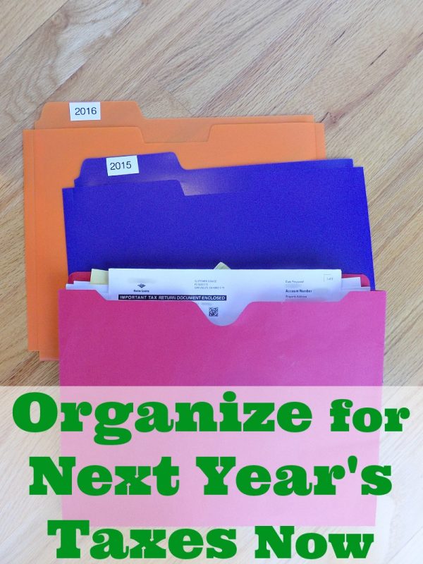 How to organize for next year's taxes starting now