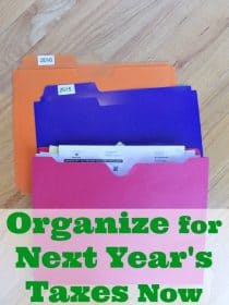 How to organize for next year's taxes, starting NOW