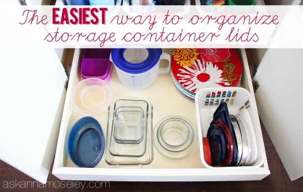 The easiest way to organize tupperware lids - Ask Anna