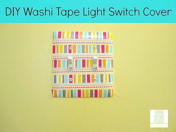 DIY Washi tape light switch covers