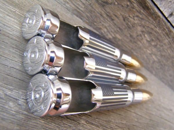 Bottle Breacher bottle opener, made from a bullet shell