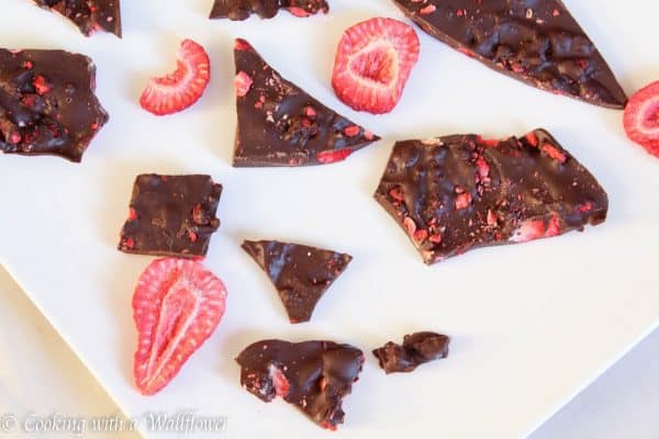 Chocolate Covered Strawberry Bark - Cooking with a Wallflower