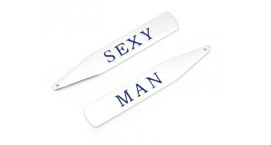 Custom collar stays that will make your husband feel sexy when he's getting ready for work