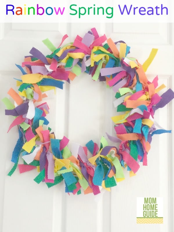 DIY Rainbow Wreath for Spring