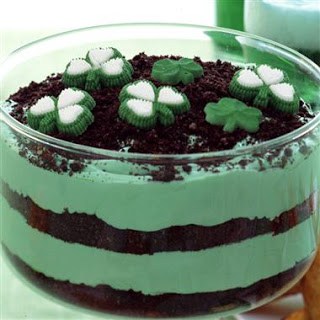 St. Patrick's Day pudding