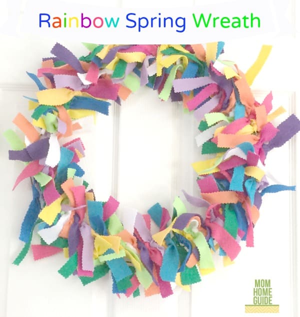 DIY Rainbow Wreath for Spring