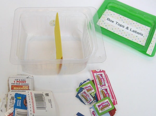 Tips for Organizing Box Tops & Labels for Education