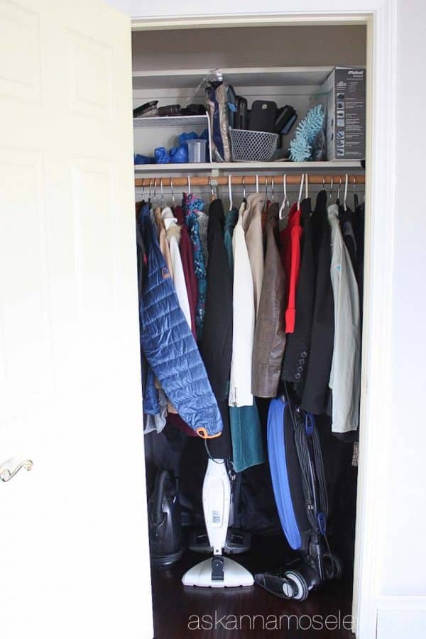 Coat closet before picture