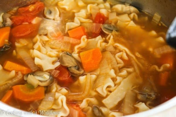 Creamy Pesto Vegetable Lasagna Soup 6