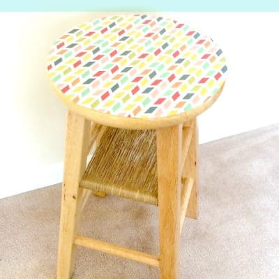 DIY Side Table made from a Stool!