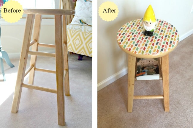 DIY Stool Side Table