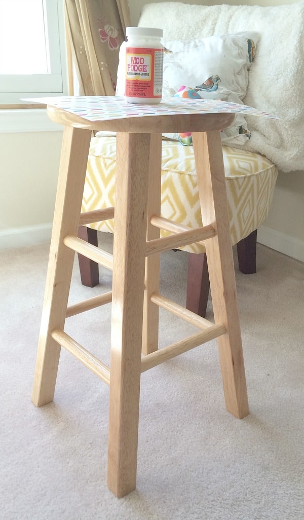 DIY stool side table