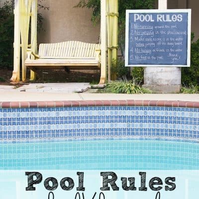 DIY Pool Rules Chalkboard