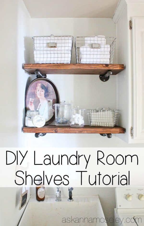 DIY Indutrial shelves tutorial - Ask Anna