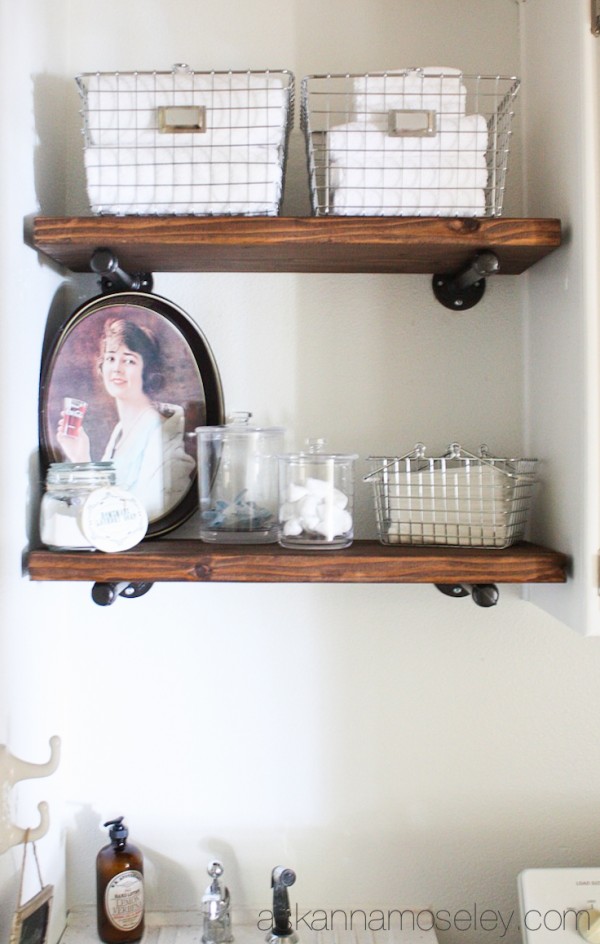 DIY Indutrial shelves tutorial - Ask Anna