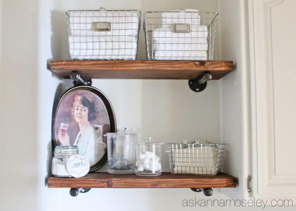 DIY Indutrial shelves tutorial - Ask Anna