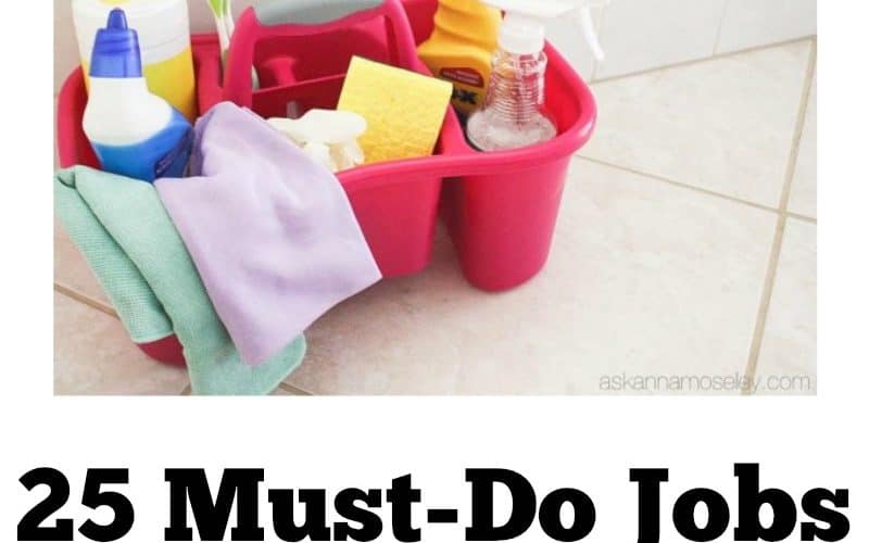 Spring Cleaning: 25 Must Do Jobs and Free Printables | Ask Anna