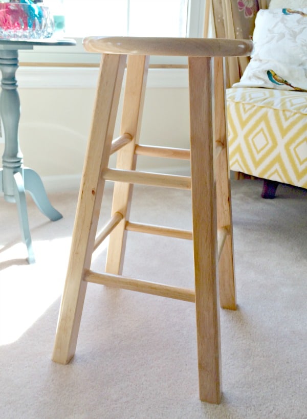 DIY stool side table