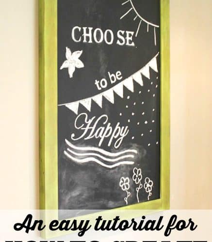 An easy tutorial for how to create chalkboard art