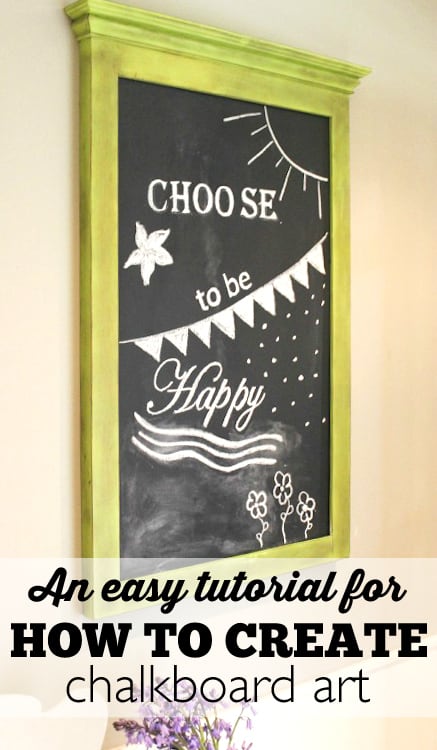 An easy tutorial for how to create chalkboard art