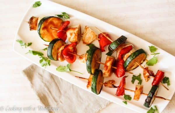 Honey BBQ Vegetable Skewers - Cooking with a Wallflower