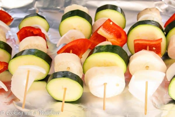 Honey BBQ Vegetable Skewers - Cooking with a Wallflower