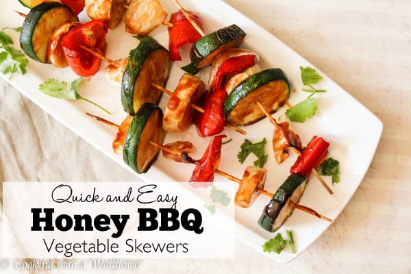 Quick and Easy Honey BBQ Vegetable Skewers