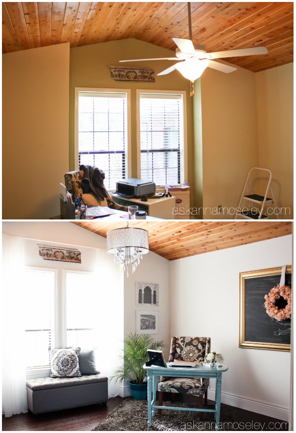 Office makeover, an inspirational space filled with lots of natural colors and light - Ask Anna