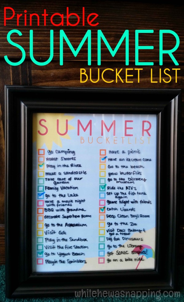 FREE printable summer bucket list - Ask Anna