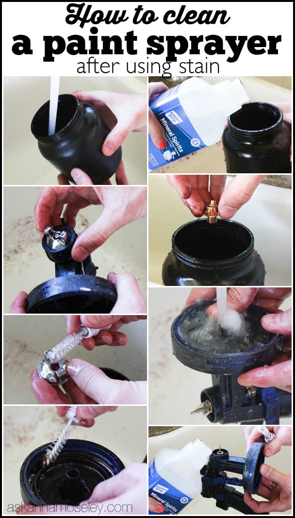 The easiest and fastest way to clean a paint sprayer after using stain - Ask Anna