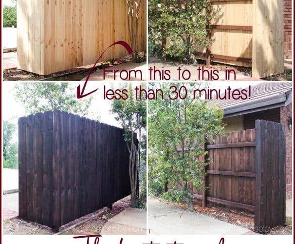 The fastest and easiest way to stain a fence (or anything really) - Ask Anna