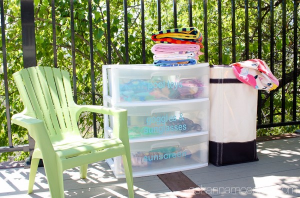 A simple and affordable way to organize pool toys - Ask Anna