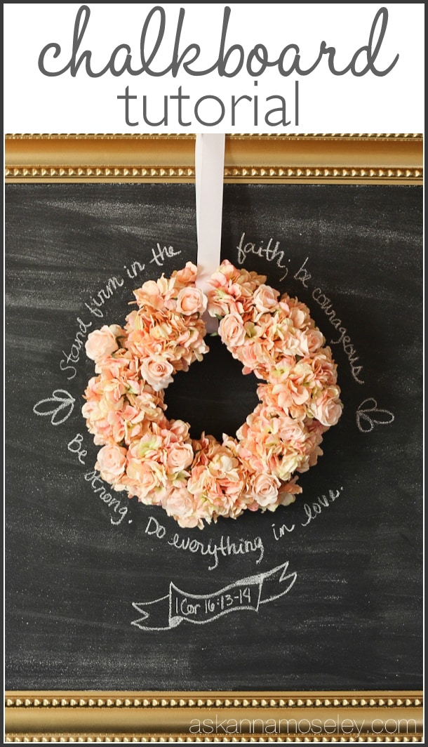 DIY large chalkboard tutorial - Ask Anna