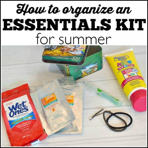 How to organize a summer essentials kit